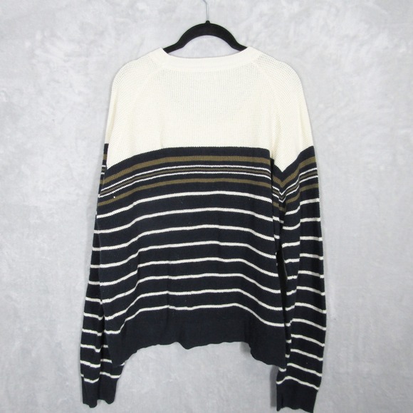 Faherty XXL Womens Crew Neck Striped Pullover Sweater Organic Cotton Cashmere - Picture 3 of 10